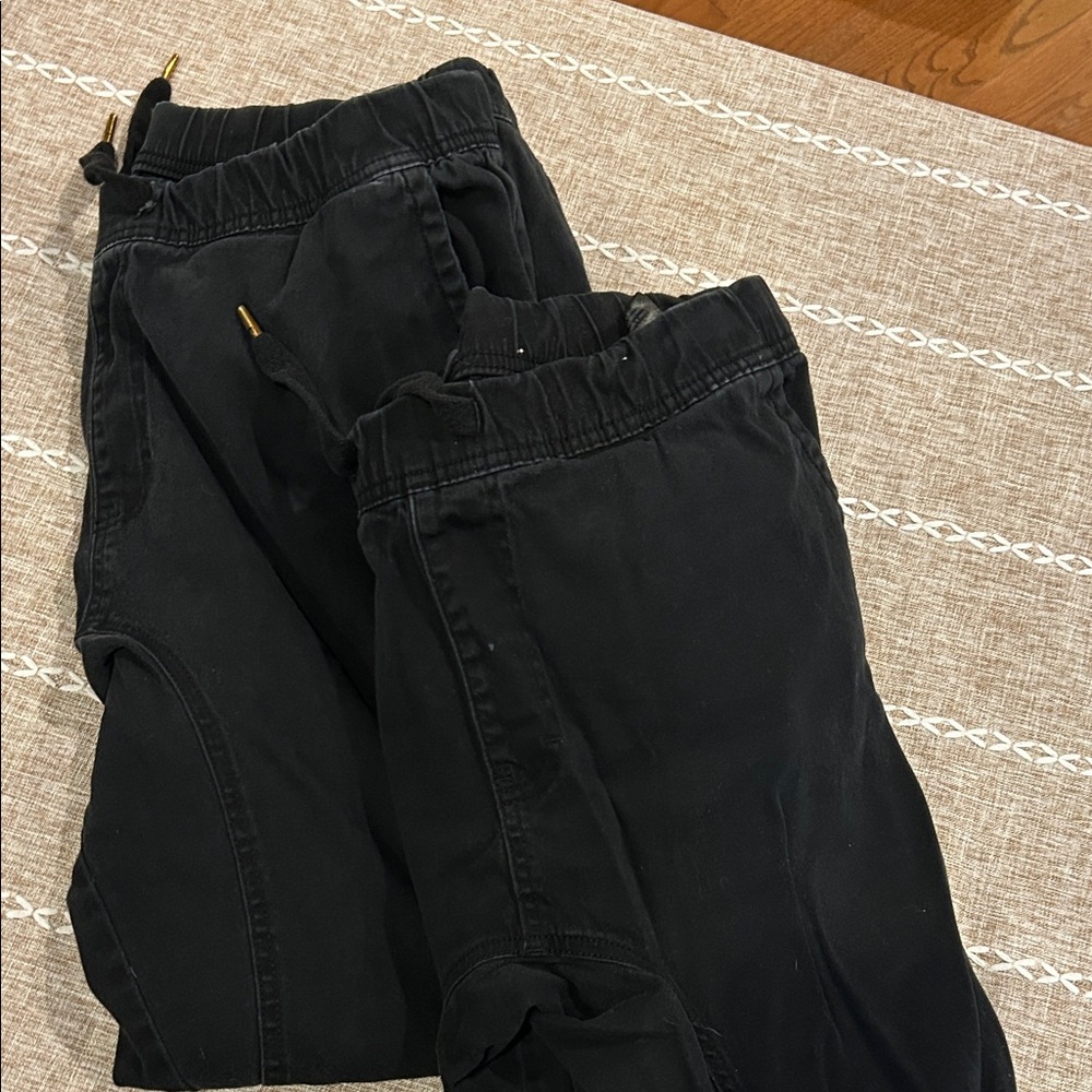 Black Cuffed Work Pants- 2-Pairs, Mens XL